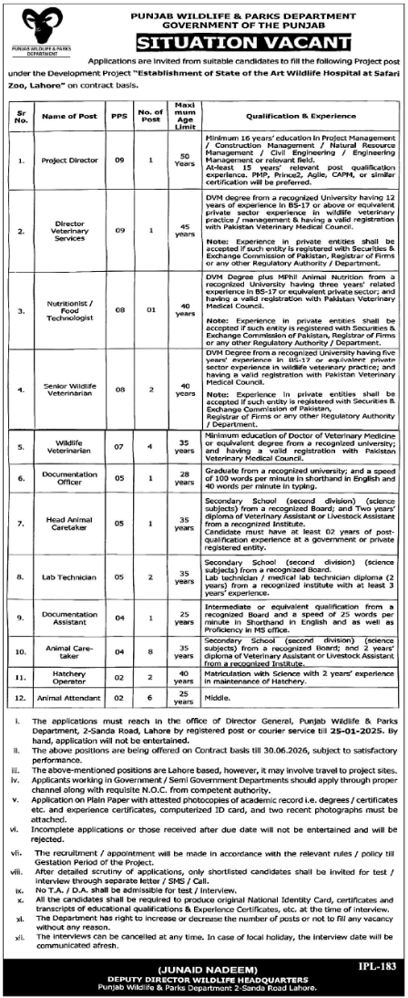Punjab-Wildlife-Department-Jobs-2025