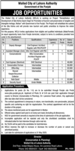 Walled City Lahore Jobs 2025