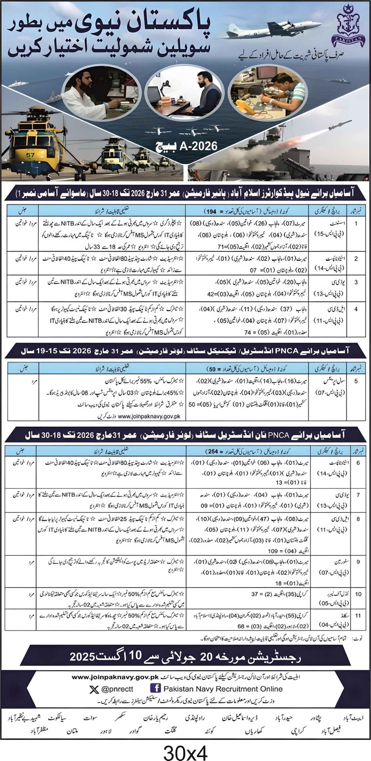 Join Pak Navy Civilian Batch 2026-A