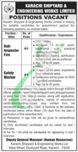Karachi Shipyard Jobs 2025